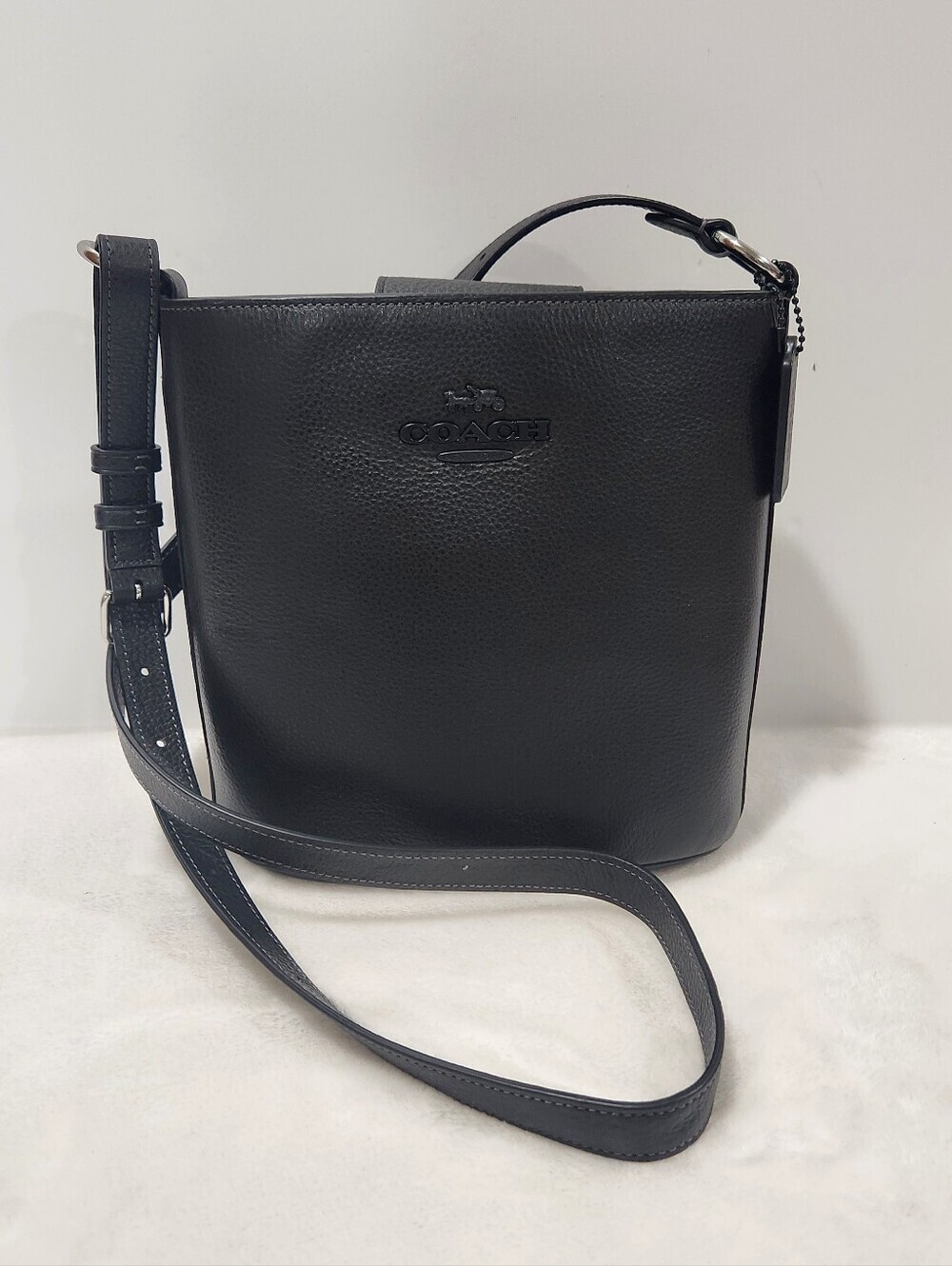 Coach Black Pebble Leather Sophie Bucket Bag Purse CR153 NWT
